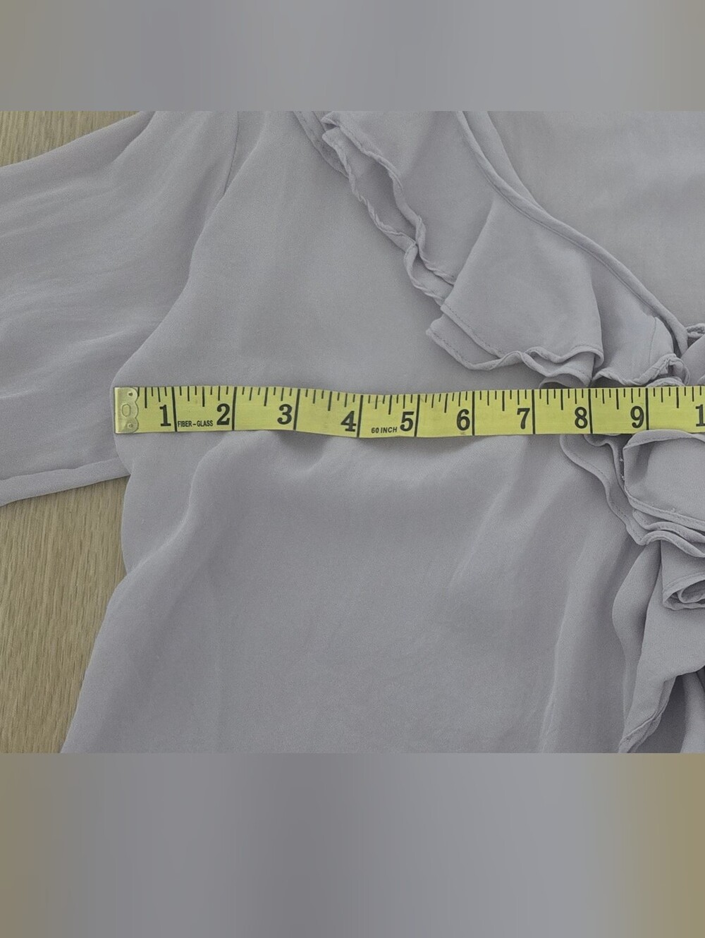 CW 100% Silk Blouse in Soft Mauve Purple Lavender Plum Shirt Top Office Business - Picture 11 of 12